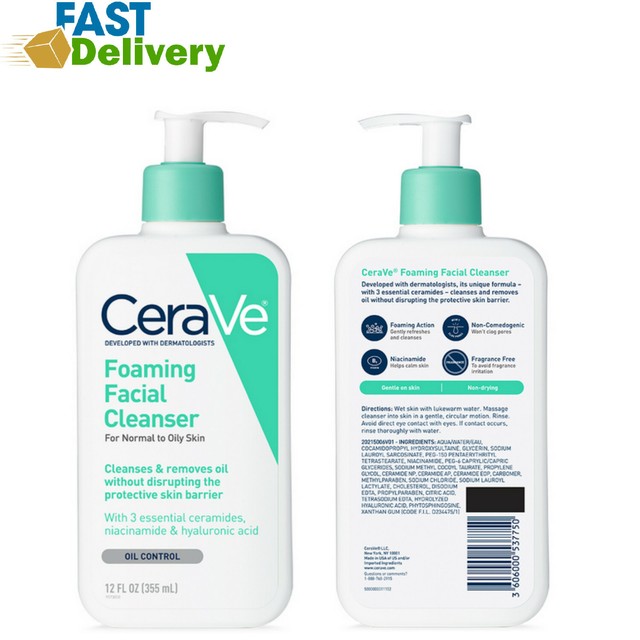 cerave foaming facial cleanser 16 fl oz