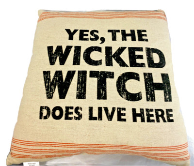 Designs by Kathy Pillow Halloween 18 x 18 Yes The Wicked Witch does Live Here
