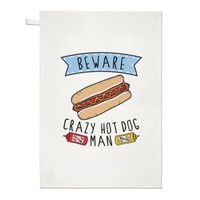 Beware VerrüCkte Hot Dog Mann Geschirrtuch SpüLlappen Fast Food Lustiger Witz