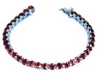 - Rhodium 925 Sterling Silver, Jtv Ruby Tennis Bracelet Round Brilliant Gemstone