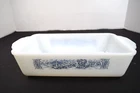 Vtg Royal Currier & Ives Ovenware Loaf Pan Baking Dish Harvest Scene 9" x 6" EUC