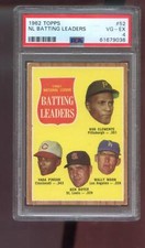 1962 Topps #52 1961 NL Batting Leaders Bob Clemente Roberto PSA 4 Graded Card