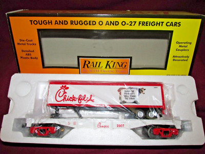 MTH 30-76274 CHICK-FIL-A FLATCAR WITH 40' TRAILER UNCATALOGED