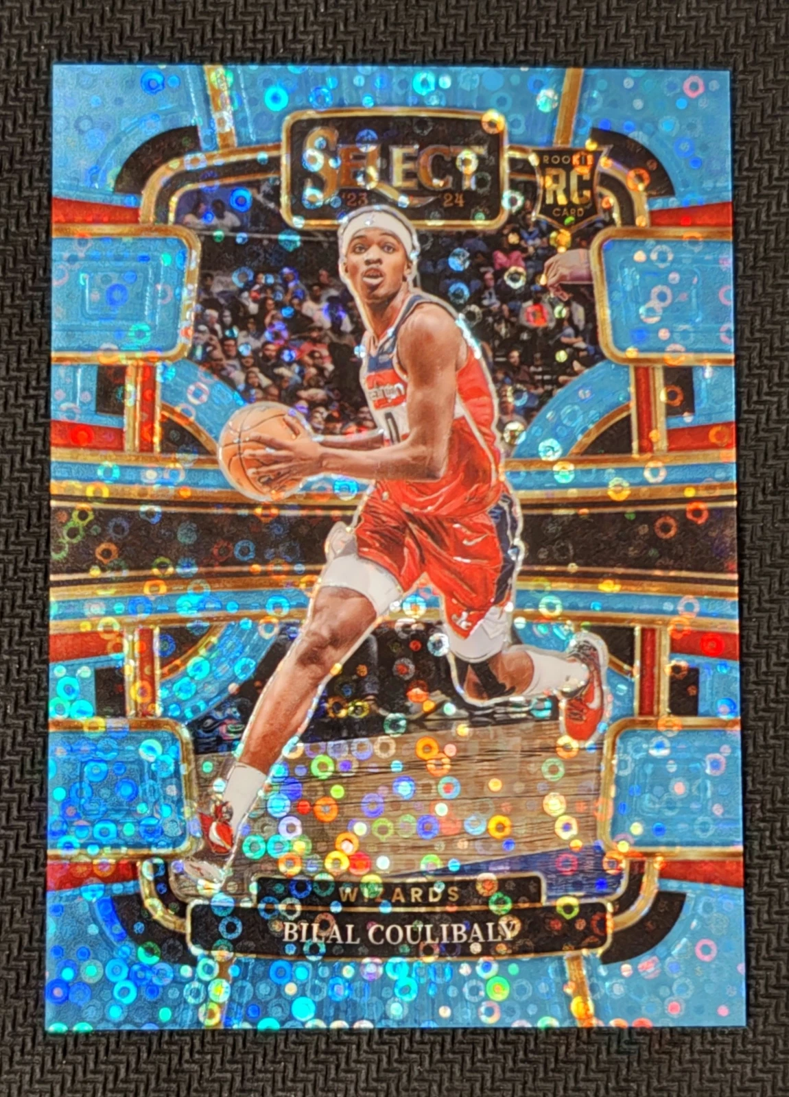 2023-24 Panini Select #97 Bilal Coulibaly Light Blue Disco Prizm 77/99 RC