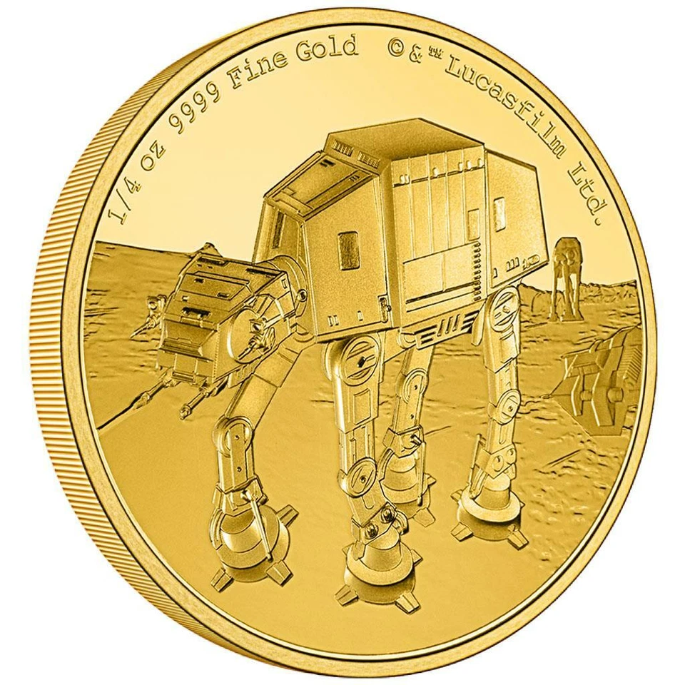 Goldmünze Star Wars™ Vehicles AT-AT Walker™ (1.) - 2022 - Niue - 1/4 Oz PP