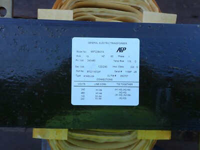 GE Open Transformer 1 Phase 15 KVA M9T22B4314 240/480 to 120/240