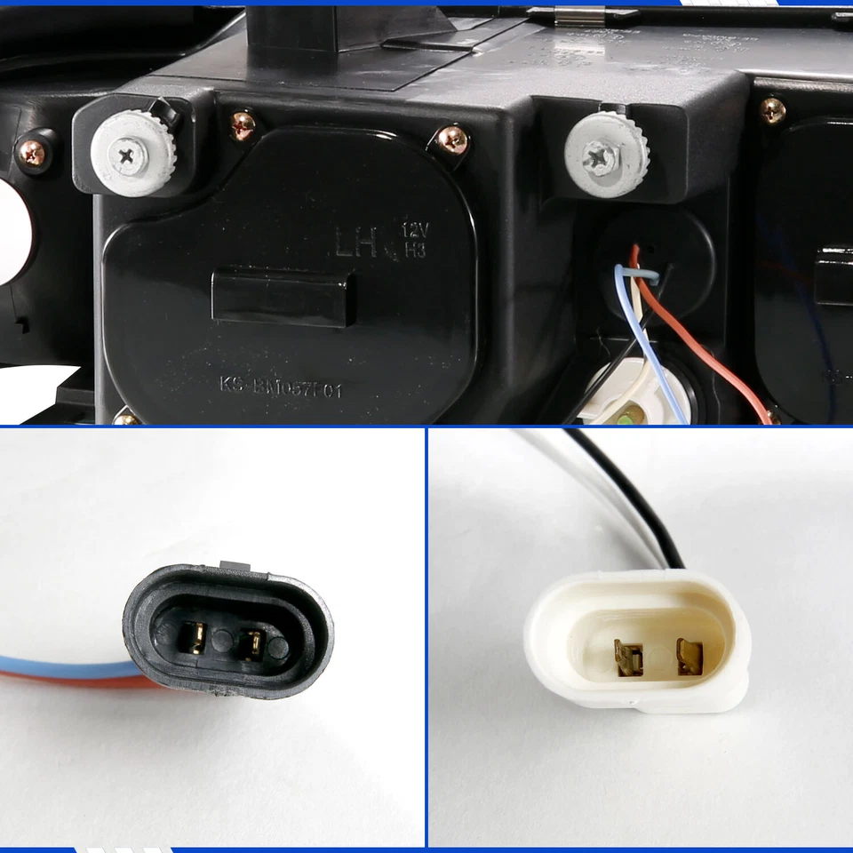 Par de faros proyectores LED halo negros cupé 2 puertas serie 3 BMW E36 1992-1998 Foto 4 de 4