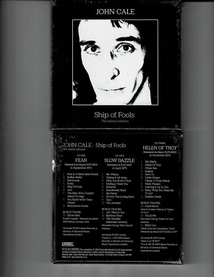JOHN CALE -SHIP OF FOOLS: ISLAND LPs 74-75 (3CD 2024) NEW *37 TRACKS*