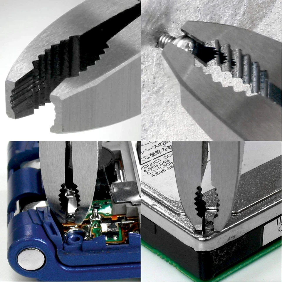 Mini alicates extractores de tornillos pelados VAMPLIERS 5" ESD agarre seguro hecho en Japón Foto 3 de 4