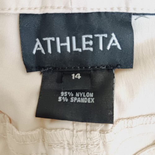 Athleta Women's Khaki Dipper Cargo Bootcut Nylon Pants 33.5" Inseam Size 14 - Picture 13 of 15