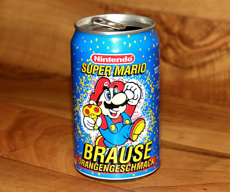 1993 Vintage Nintendo Super Mario Soda Can SNES NES World Land