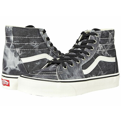 Vans SK8 HI Mens Womens Denim Destroy Black VN0A4U169FL HighTop Skateboard  Shoes