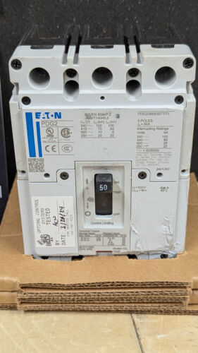 Eaton Interruttore Power Defense 3 poli 50A 600VAC PDG23M0050TFFL - Foto 2 di 8