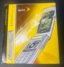 Sanyo Katana DLX SCP-8500 silver Flip Cell Phone Sprint Rare Boxed