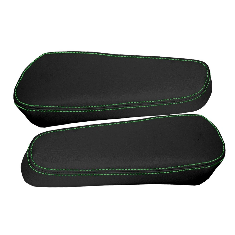 Seat Armrest Leather Cover Fit For Car Chevrolet Uplander 2005-2009 Green Stitch - Изображение 3 из 4