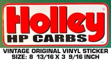 HOLLEY HP CARBS - VINTAGE ORIGINAL VINYL DECAL STICKER - AUTOMOTIVE - RACING