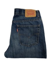 Levis 505 Mens/Youth Blue Jeans 29x29 18 reg actual 31x31 Regular Fit Spots see