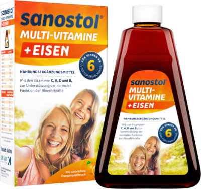 Kids Multivitamin plus Iron B6 A C D E Sanostol Syrup 460ml Ship from Germany!
