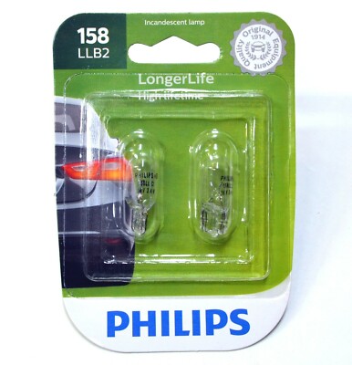 Philips LongerLife 158 5W Two Bulbs Rear Side Marker Light Replacement Lamp