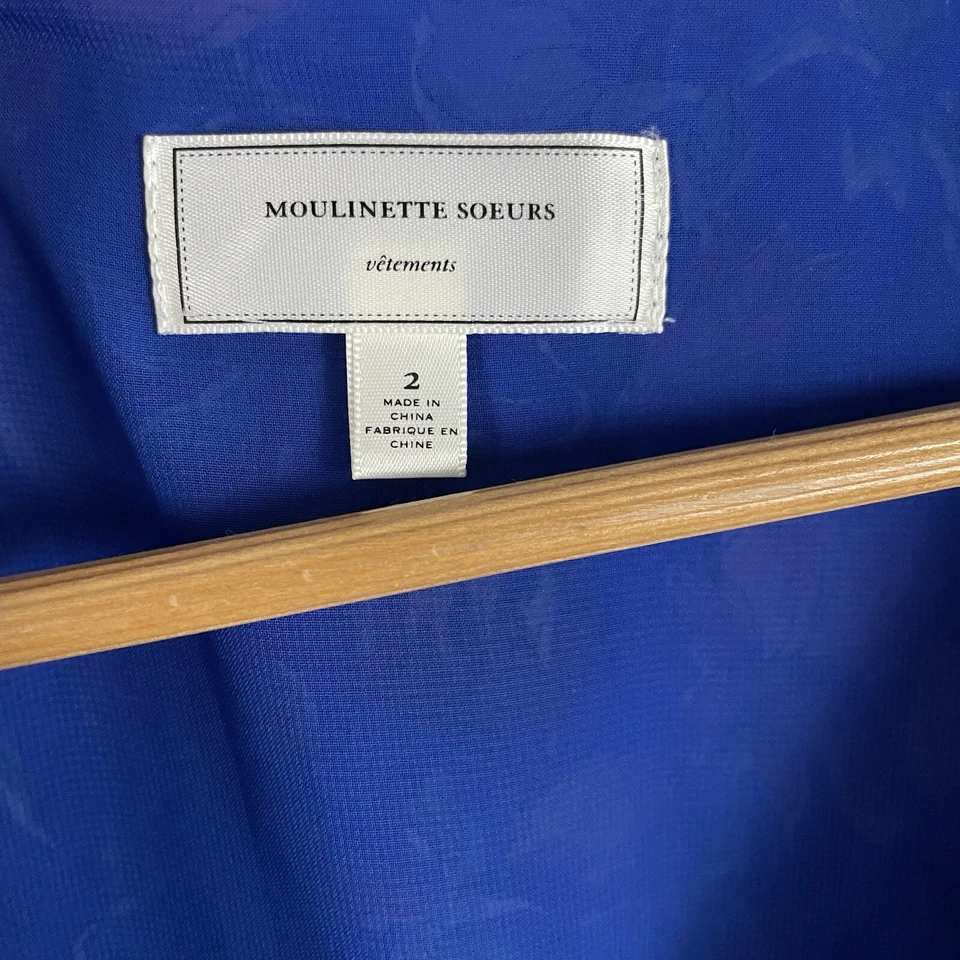 Moulinette Soeurs размер 2 синий 100% шелк упаковка многоцветный цветочный узор - Изображение 3 из 4