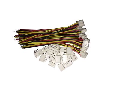 20 Sets JST XH 2.54MM 3 Pin Female Single Connector with Flat Wires 100MM 100...