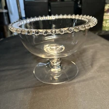 Vintage Imperial Glass Candlewick Boopie Pattern Tall Pedestal Bowl