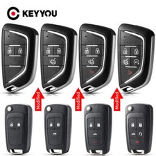 KEYYOU New Modified Flip Remote Key Shell Case 2/3/4/5 Buttons For Chevrolet Cru