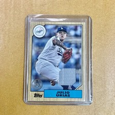 2022 Topps Julio Urias 1987 Topps Relics #87R-JU Dodgers Game Used