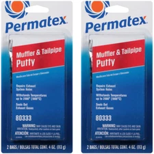 Permatex 80333 Muffler & Tailpipe Putty Set (Pack of 2) (4 Foil Pouches) (8 oz.)