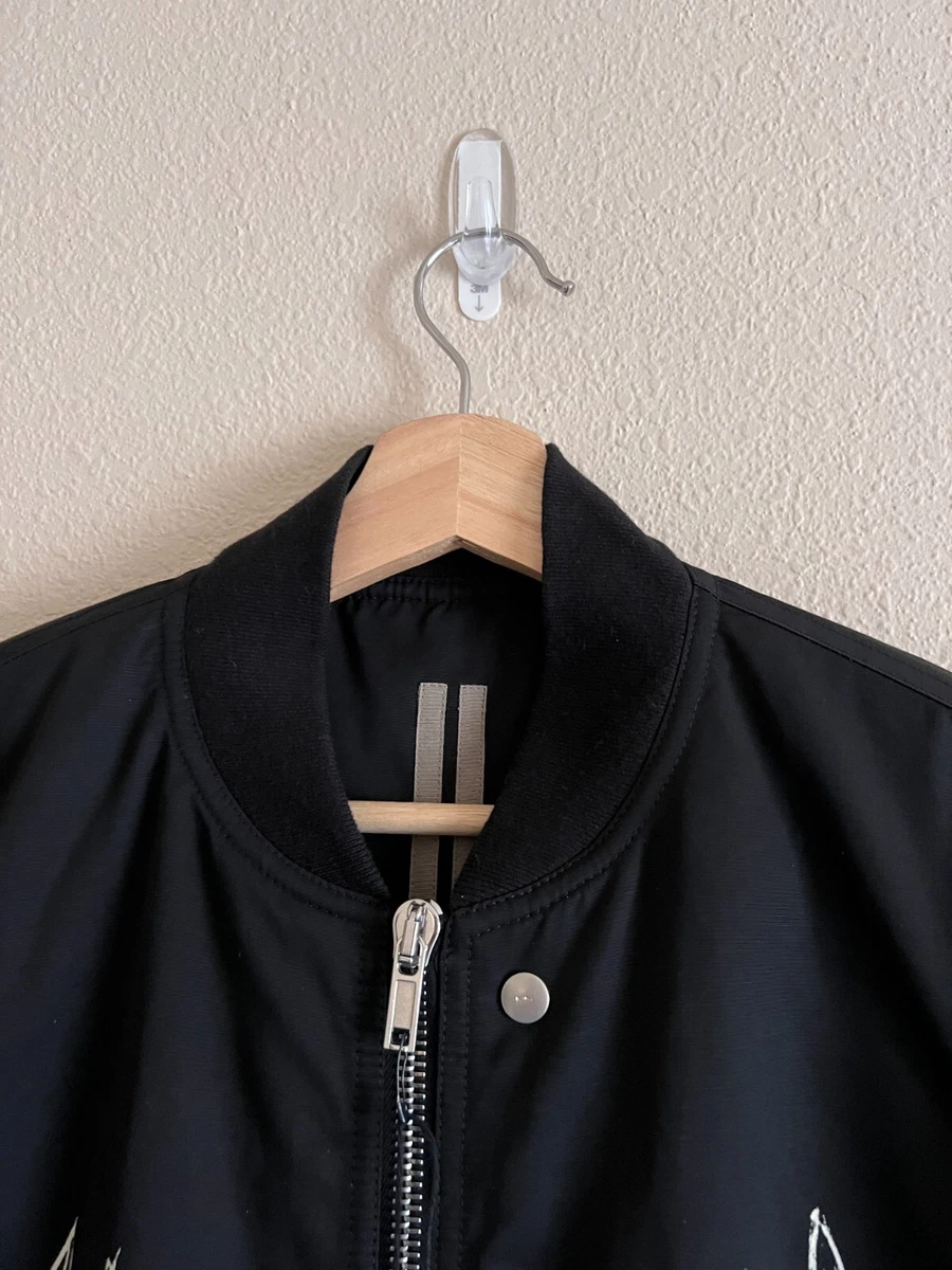Rick Owens DRKSHDW Graphic Flight Bomber Jacket Size Small