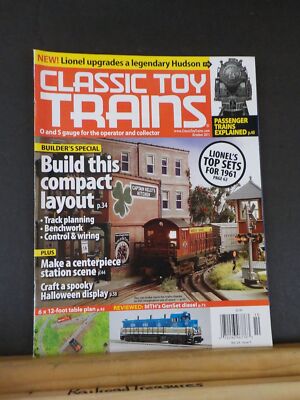 Classic Toy Trains 2011 October Compact layout Lionels 1961 sets Station  scene