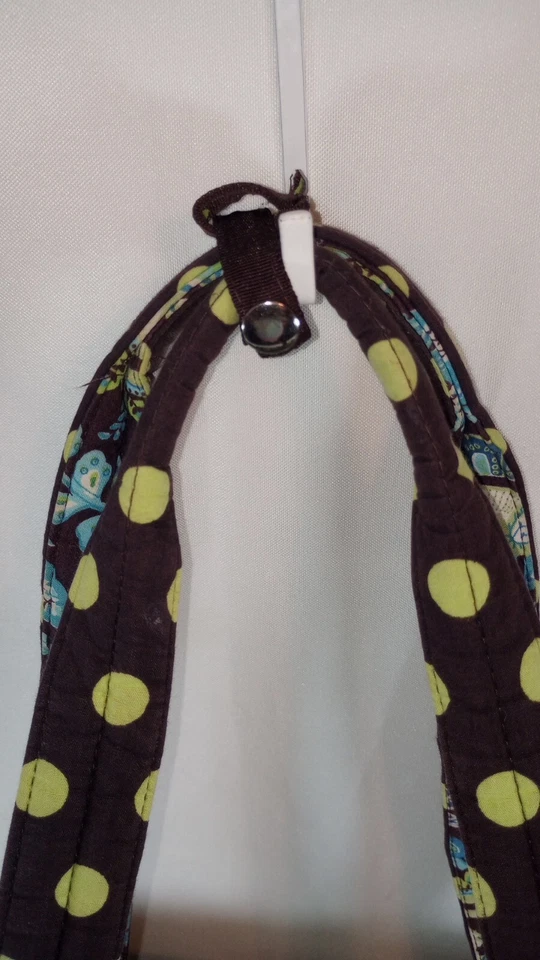 Bolsa de viagem Belvah acolchoada marrom e verde alças duplas grande - Imagem 3 de 4