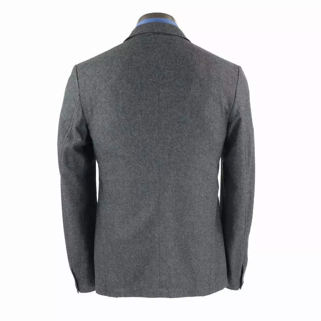 Gray top unstructured blazer