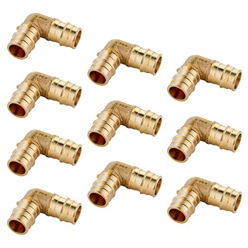 10 Pack Pex A Full Flow Expansion Brass Fitting 1/2"x 1/2" Elbow ONLY For Pex-A
