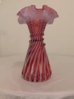Fenton Cranberry Glass Vase