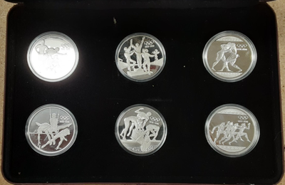 1996 Olympic Centennial 10 Pc Coin Set-.925 Silver-5 Countries w