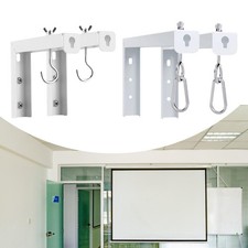 2Pcs Projector Screen Ceiling Mount Wall Hanging L Brackets Adjustable Extension
