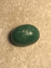 1x Opaque Green Emerald Gemstone 8.80 CT Oval Cabochon Colour Enhanced Free P&P