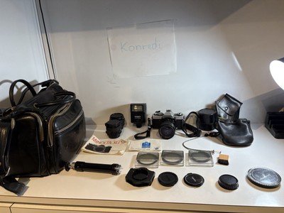 Minolta XG-9 Camera + MD 1.7 + 3 Lenses Leather Bag & Many More Accessories