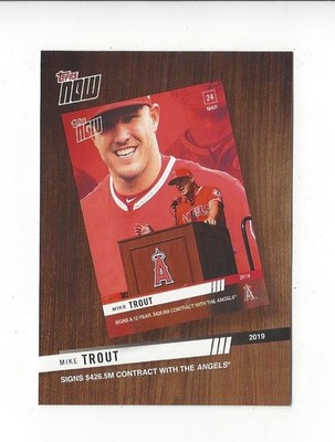 2020 Topps '19 Topps Now Review #TNR1 Mike Trout Angels