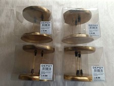 DEPOT 4 Pack a 2 Stück Kerzentülle  Kerzenhalter Adventskranz NEU gold NP29,97 €