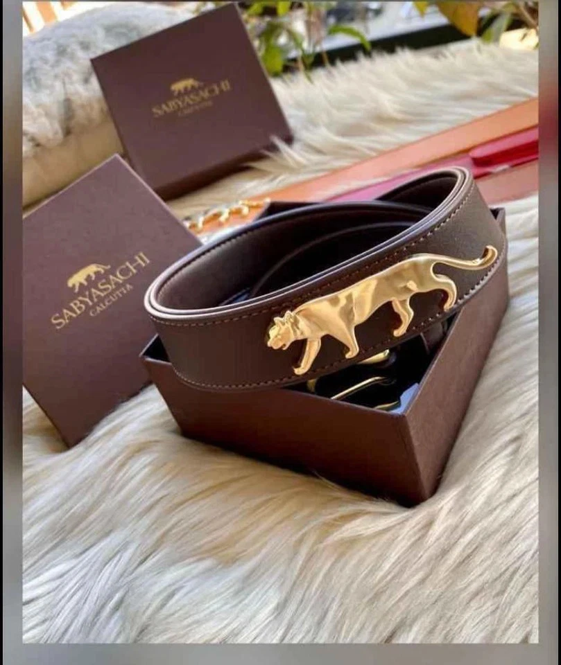 sabyasachi combo de cinturón de cintura de tigre y caja clutch cinturón de cintura nupcial Foto 3 de 4