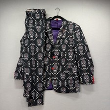 OppoSuits 2 Piece Jacket & Pants Mens 42 Blac...