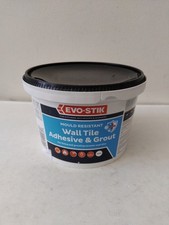EVO STIK Wall Tile Adhesive and Grout White 1L Mould Resistant Waterproof Ready.