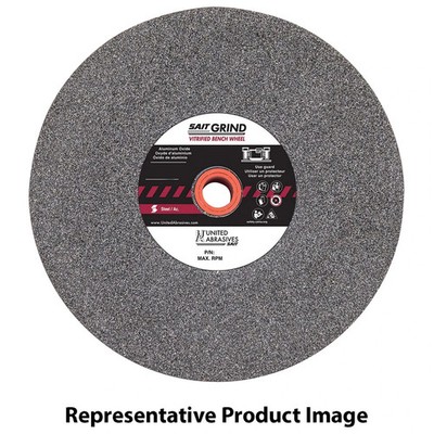 Sait 12'' x 2 x w/ adapters Vitrified Wheel for Bench Grinders 46 grit 28061