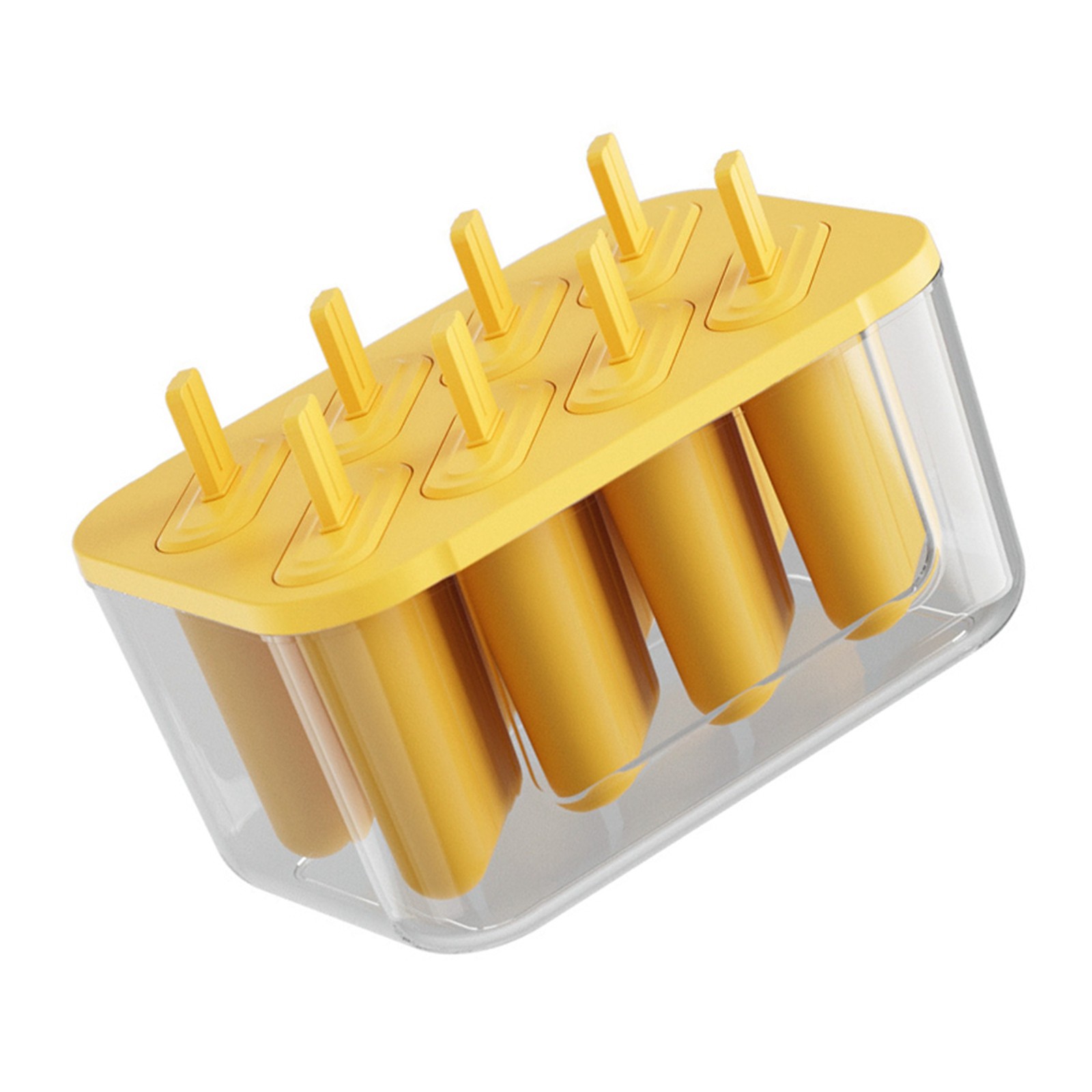°Ice Cream Molds Flexible Silicone 8 Piece Ice Pop Mold Reusable Easy Release