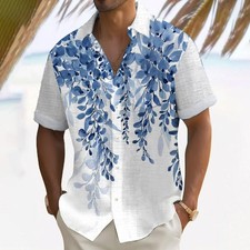 Mens Art Hawaiian Short Sleeve Shirt