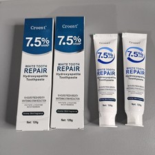 2x Tubes Croent 7.5 nHAP White Tooth Repair Hydroxyapatite Toothpaste