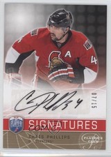 2008-09 Be a Player Signatures Player's Club 7/15 Chris Phillips #S-PC Auto 0c3