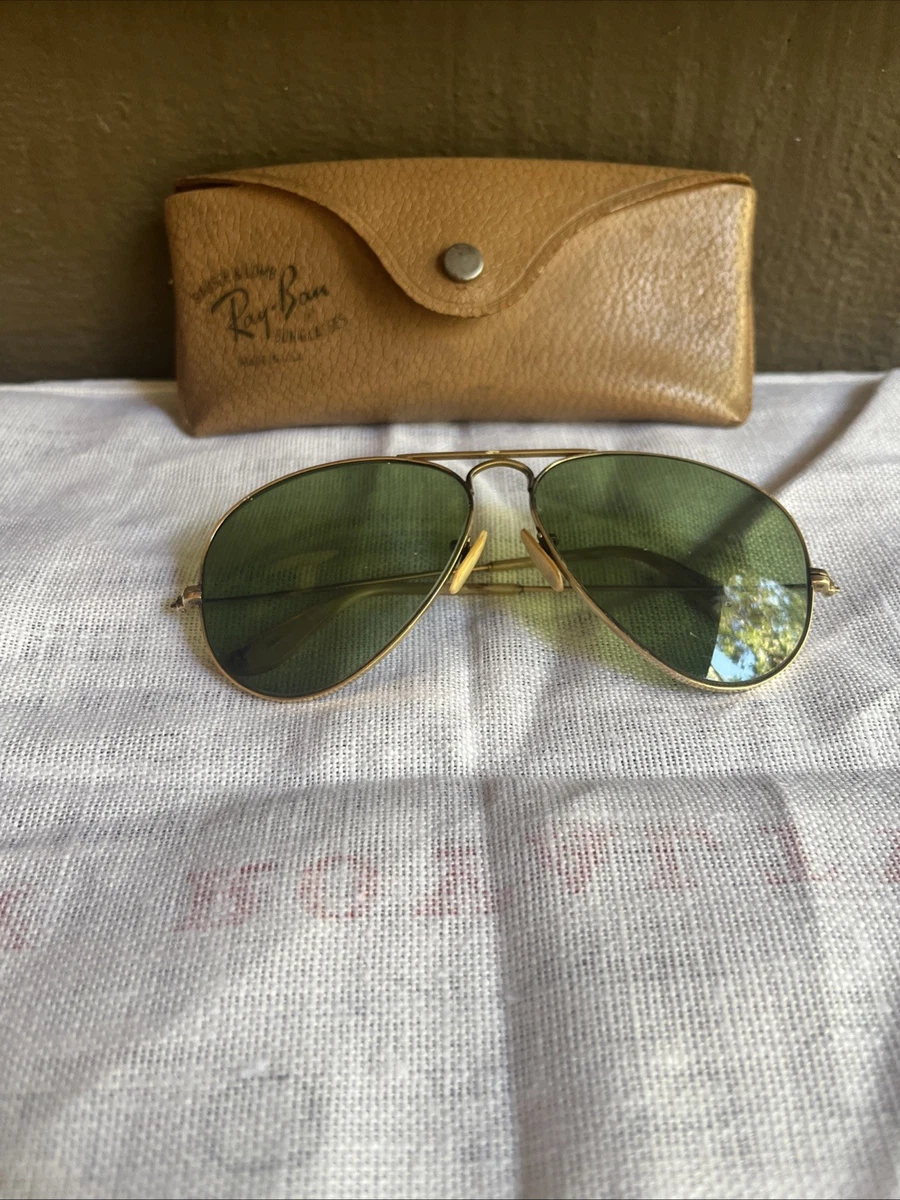 Ray-Ban Gold Black Vintage Sunglasses | eBay